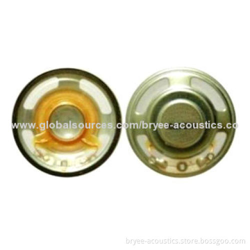 Micro Speaker, Water-resistant, Measures 40.0 x 10.0mm, Voice Range for Outdoor Telecom Devices